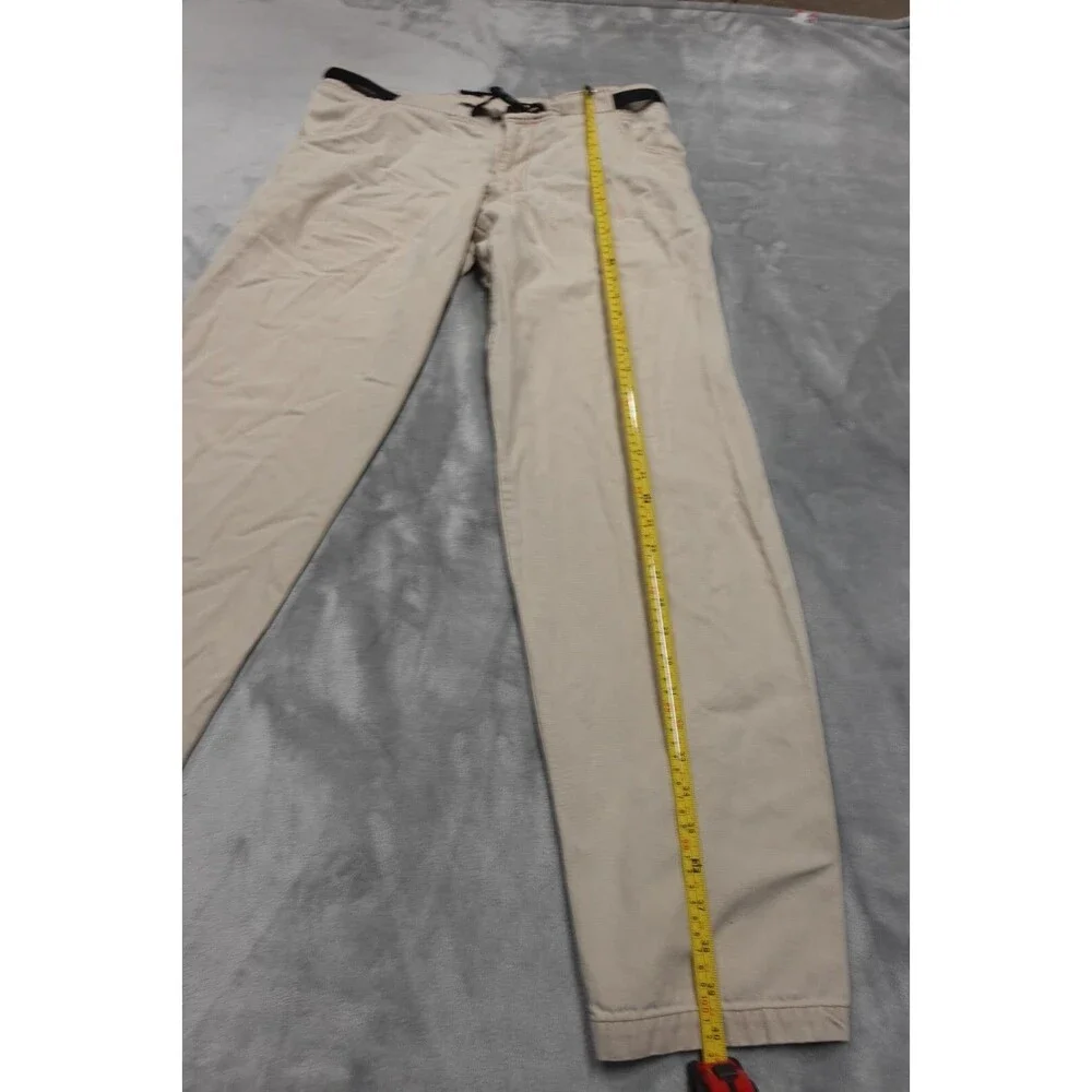 PrAna Relaxed Fit Mens Size‎ L 100% Cotton White Hiking Cargo Pants